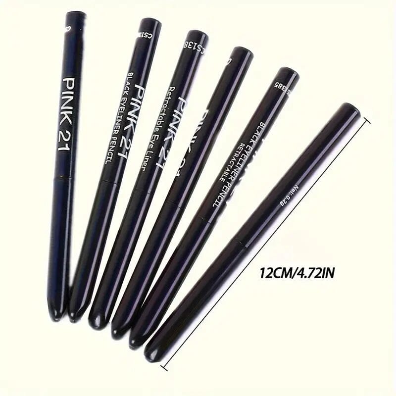 5-Pack: Waterproof and Sweat-Proof Black Eyeliner Pencil Beauty & Personal Care - DailySale