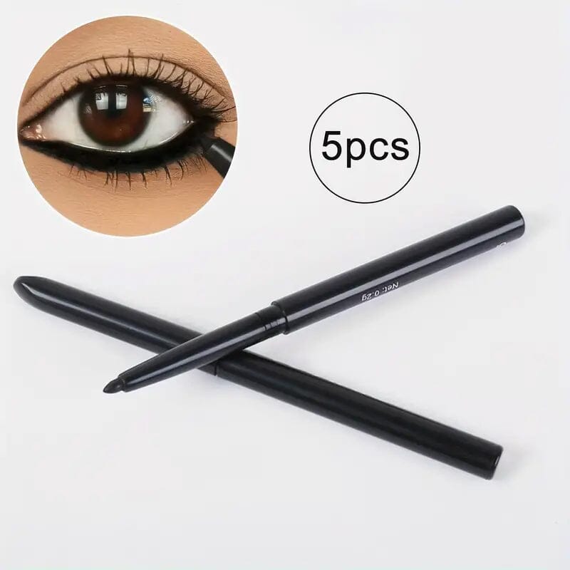 5-Pack: Waterproof and Sweat-Proof Black Eyeliner Pencil Beauty & Personal Care - DailySale