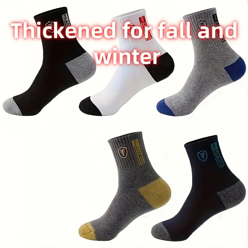 5-Pairs: Stylish Breathable Warm Crew Socks For Men Men's Shoes & Accessories - DailySale