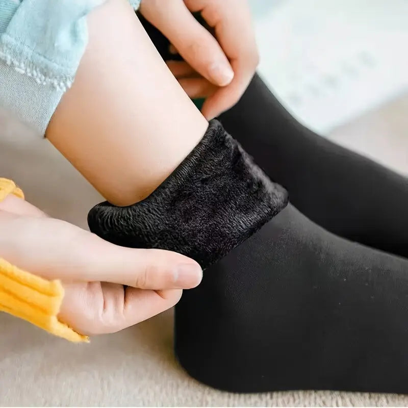 5-Pairs: Ultra-Soft Plush Lined Thermal Socks - Comfy Mid Tube Socks for Women Women's Shoes & Accessories - DailySale