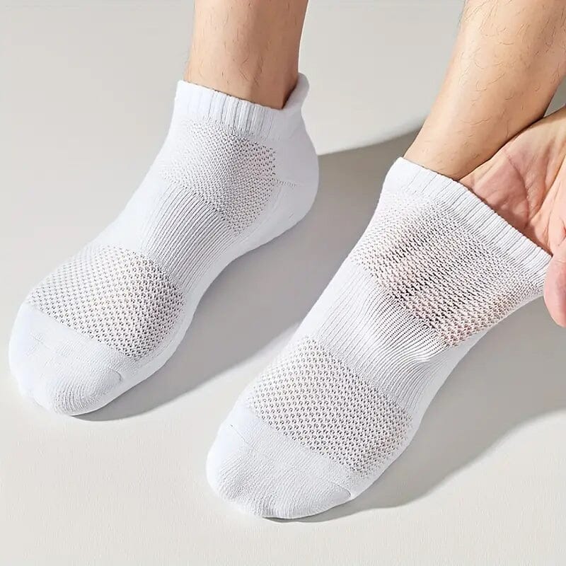 5-Pairs: Unisex Breathable Sports Ankle Socks Men's Shoes & Accessories White - DailySale