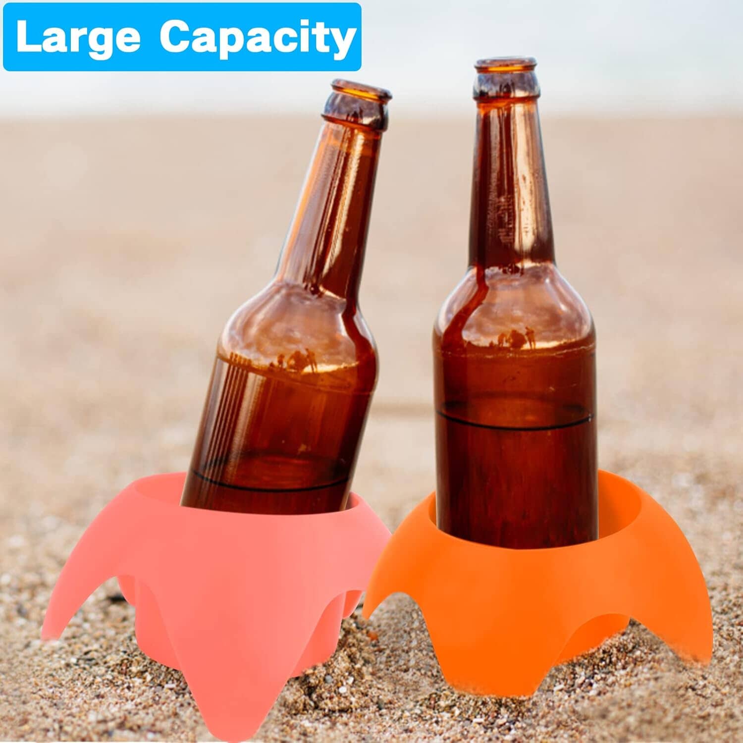 5-Piece: Seaside Plastic Beach Cup Holder Sports & Outdoors - DailySale