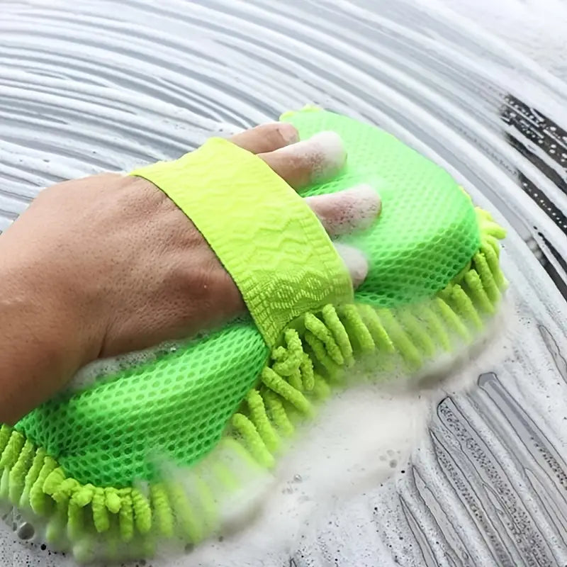 5-Pieces: Car Wash Mitt Chenille Microfiber Wash Sponge Scratch Free Automotive - DailySale