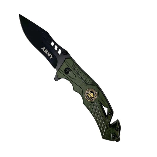 5" Spring Assisted Knife Tactical Army - DailySale