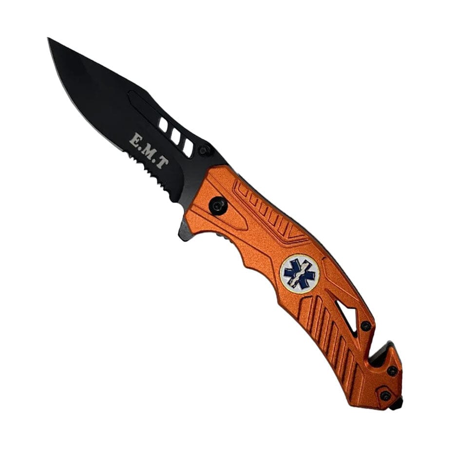 5" Spring Assisted Knife Tactical EMT - DailySale