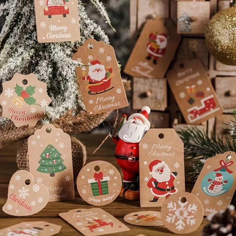 50-Pieces: Christmas Gift Box Decoration Tag Holiday Decor & Apparel - DailySale