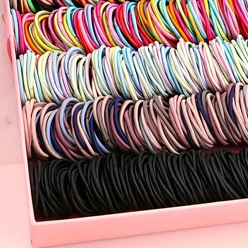 500-Pieces: Cute Elastic Hair Tie Polyester and Spandex Blend Beauty & Personal Care - DailySale