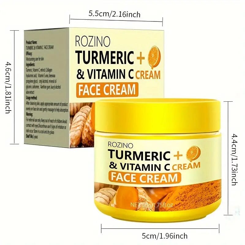 50g/1.75 Oz Turmeric + Vitamin C Face Cream with Hyaluronic Acid Beauty & Personal Care - DailySale