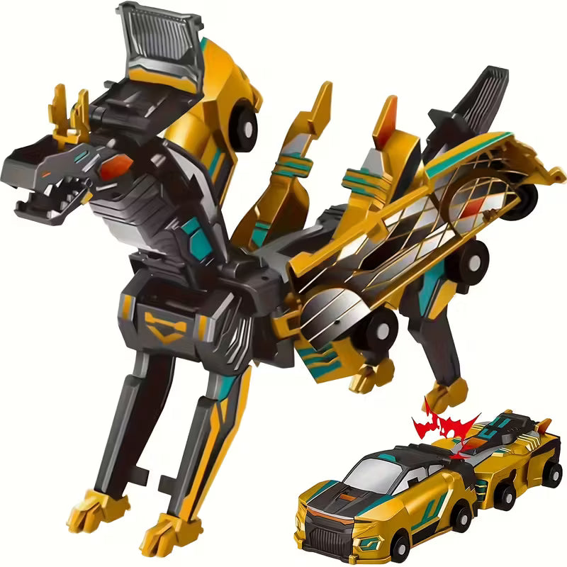 Car & Transforming Dinosaur Toy – Crash-Proof Manual