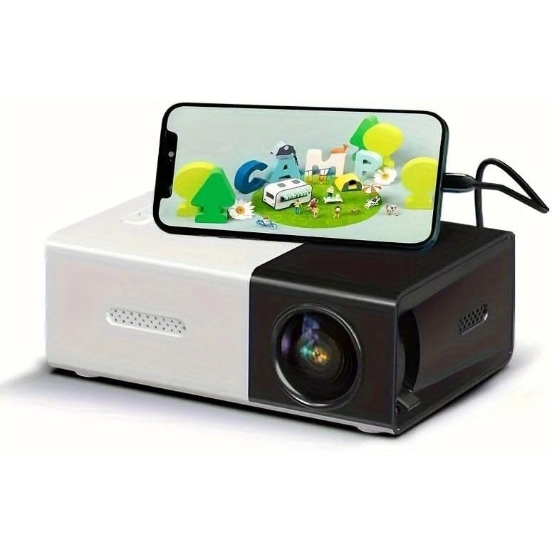 Mini Portable High-Definition Movie Projector Bright 3000+ Lumen HD LED Light Source With USB