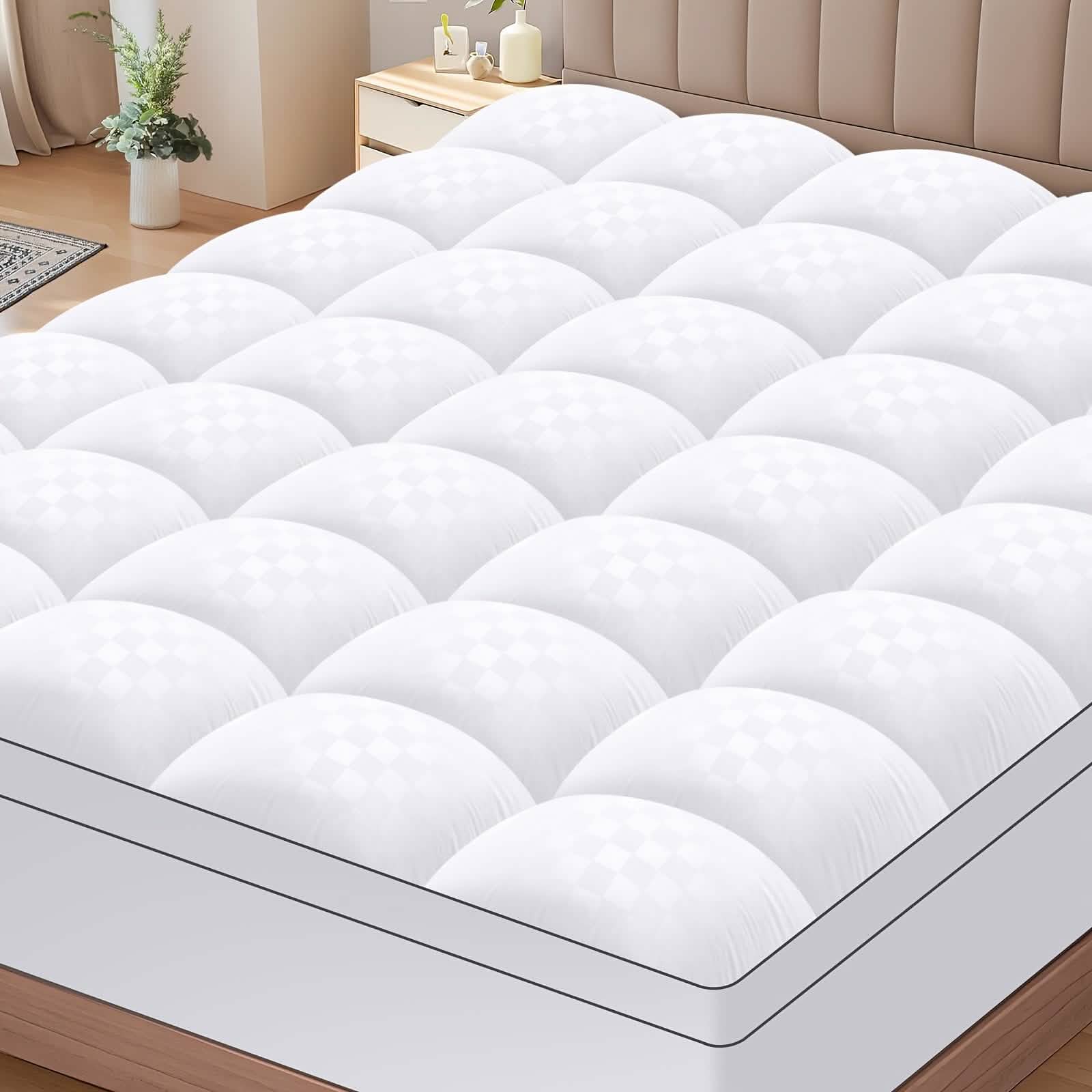 Extra Thick Mattress Topper – Soft, Cooling & Breathable (Multiple Sizes & Colors)