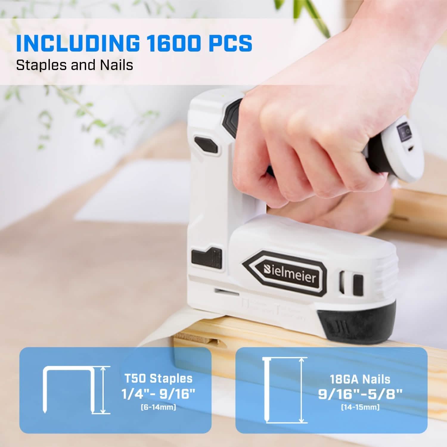 Bielmeier 20V Cordless 2-in-1 Stapler & Brad Nailer