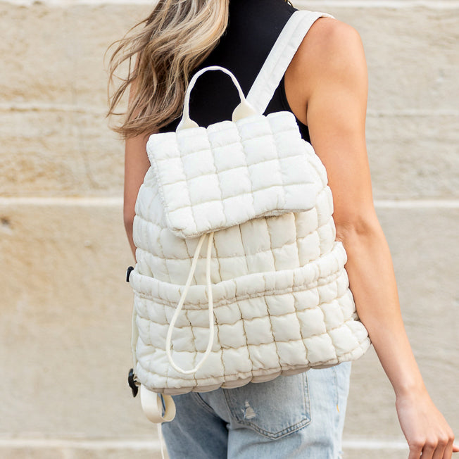 Stevie Quilted Puffer Backpack