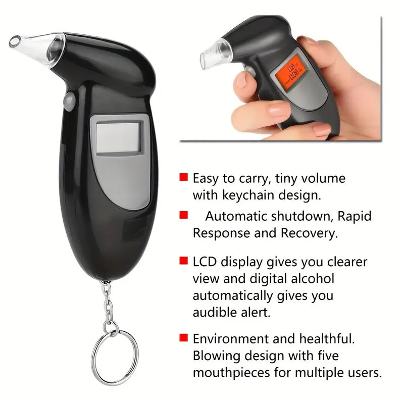 LCD Screen Professional Alcohol Breathalyzer Tester