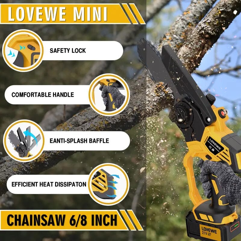 6" Cordless Mini Chainsaw Home Improvement - DailySale