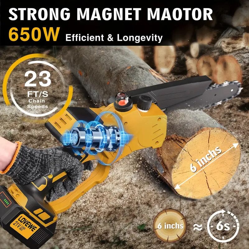 6" Cordless Mini Chainsaw Home Improvement - DailySale