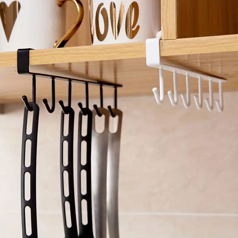 6 Hooks Kitchen Shelf Storage Rack Kitchen Storage - DailySale