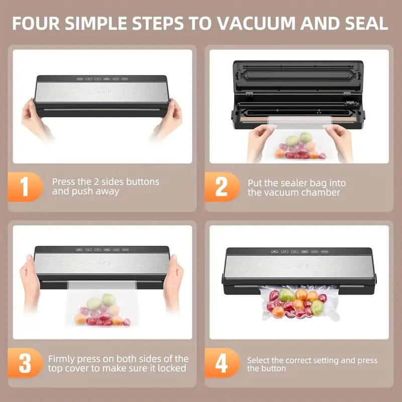 6-in-1 Automatic Food Saver Vacuum Sealer Machine Kitchen Appliances - DailySale