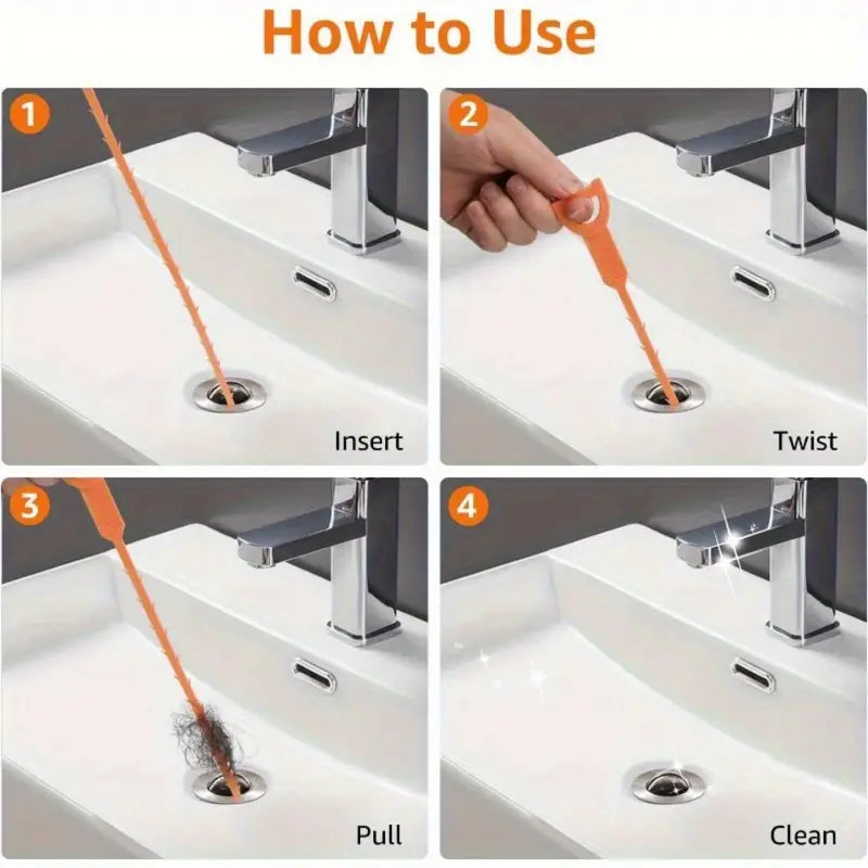 6-Pack: 19.6-inch Flexible Basic Drain Plug Remover Bath - DailySale