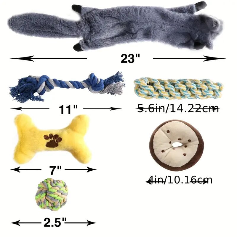 6-Pack: Durable Squeaky Dog Toys Pet Supplies - DailySale