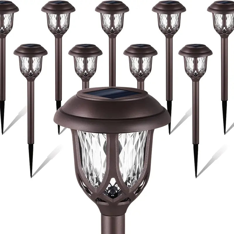 6-Pack: Solar Powered Pathway Lights - Touch-Controlled, Waterproof, Detachable, Energy Efficient, and Wireless Solar Garden Stake Lights Outdoor Lighting - DailySale