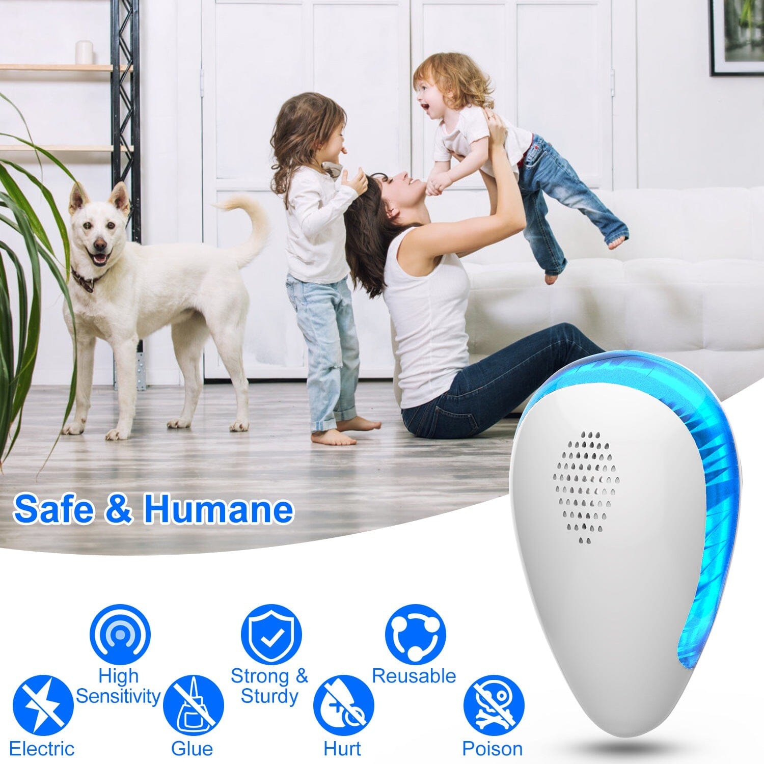 6-Pack: Ultrasonic Pest Repeller Indoor Plug in Bug Repellent Pest Control - DailySale