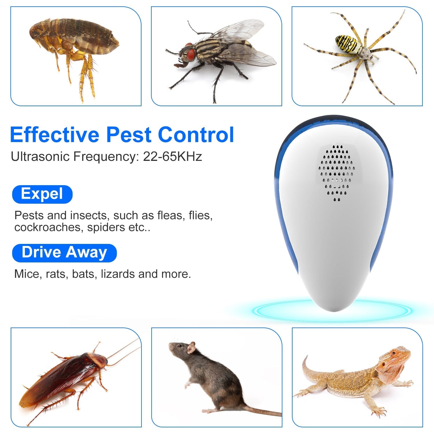 6-Pack: Ultrasonic Pest Repeller Indoor Plug in Bug Repellent Pest Control - DailySale