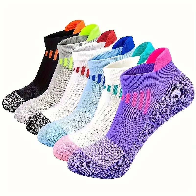 6-Pairs: Low Cut Cushioned Breathable Ankle Socks For Running Cycling Hiking Women's Shoes & Accessories B - DailySale