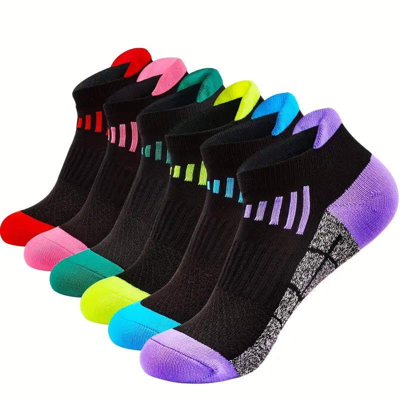 6-Pairs: Low Cut Cushioned Breathable Ankle Socks For Running Cycling Hiking Women's Shoes & Accessories C - DailySale