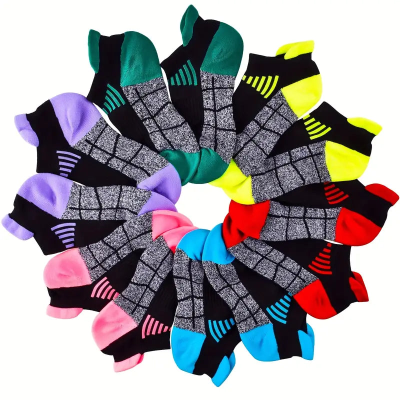 6-Pairs: Low Cut Cushioned Breathable Ankle Socks For Running Cycling Hiking Women's Shoes & Accessories - DailySale