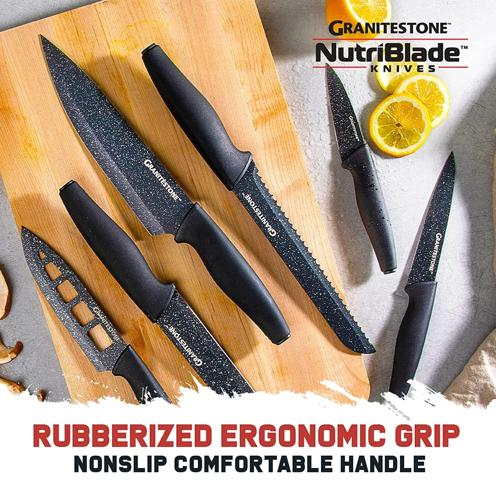 6-Piece: Granitestone Nutriblade Knives Set Kitchen Tools & Gadgets - DailySale