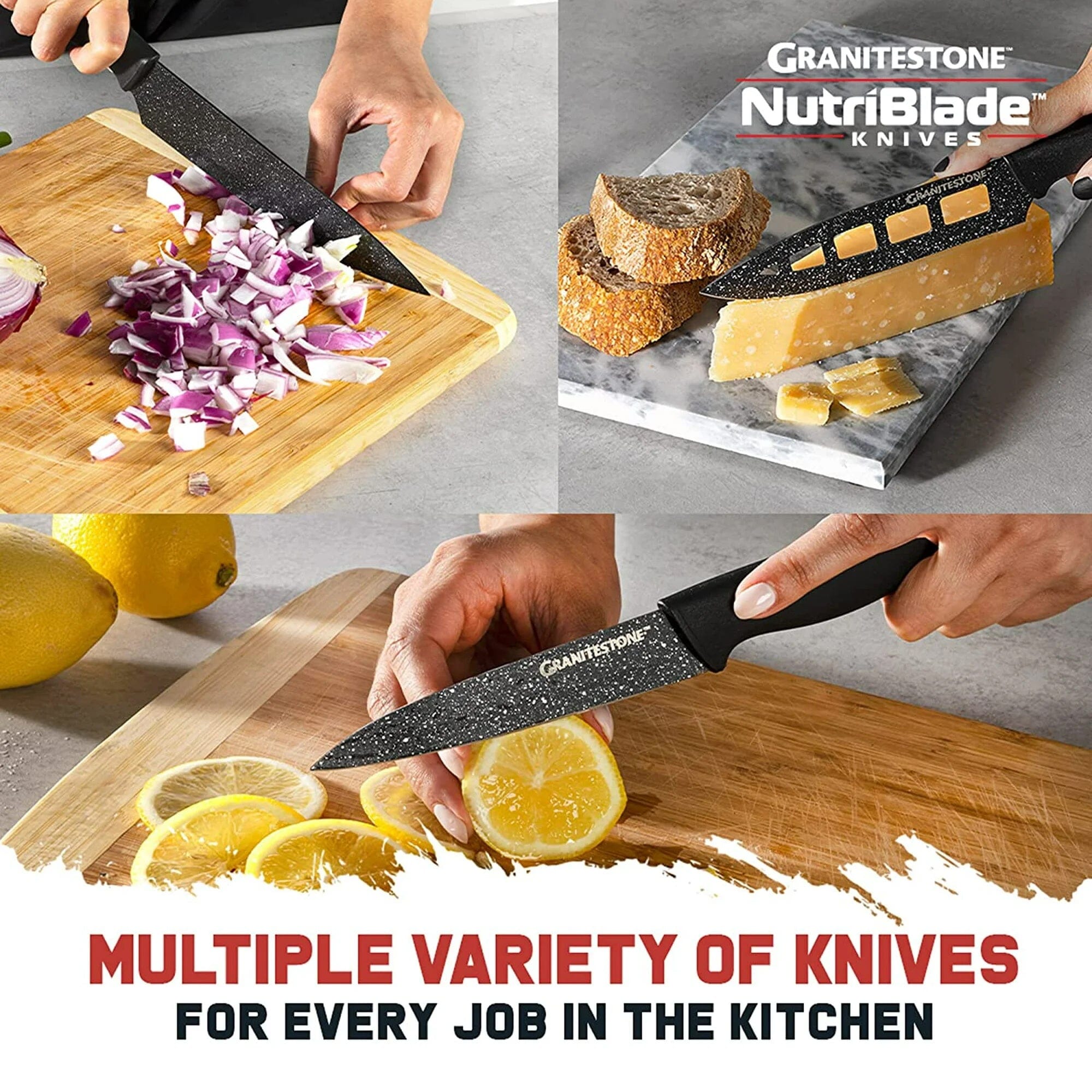 6-Piece: Granitestone Nutriblade Knives Set Kitchen Tools & Gadgets - DailySale