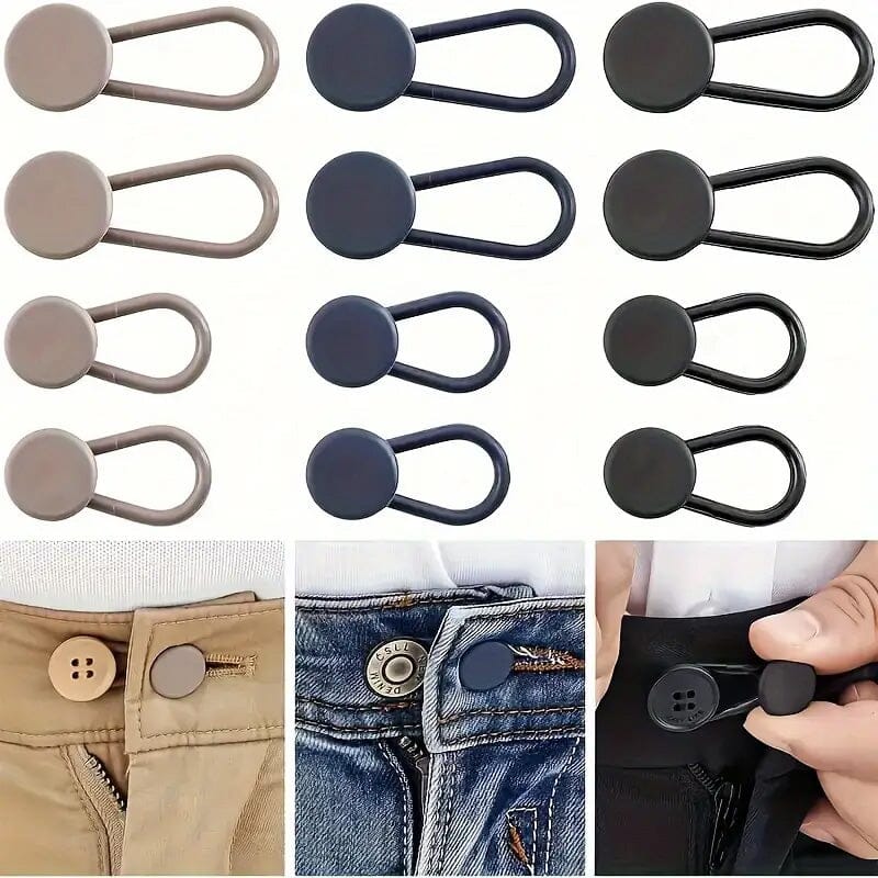 6-Pieces: Durable Waistband Expanders for Jeans Belts & Ties - DailySale