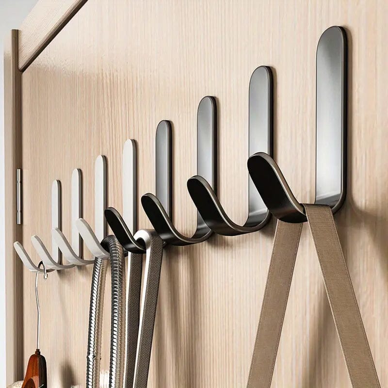 6-Pieces: Easy Install J-Shaped Hooks Closet & Storage - DailySale