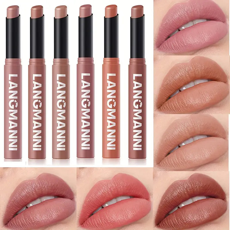 6-Pieces: Matte Long-lasting Moisturizing Lipstick Beauty & Personal Care - DailySale