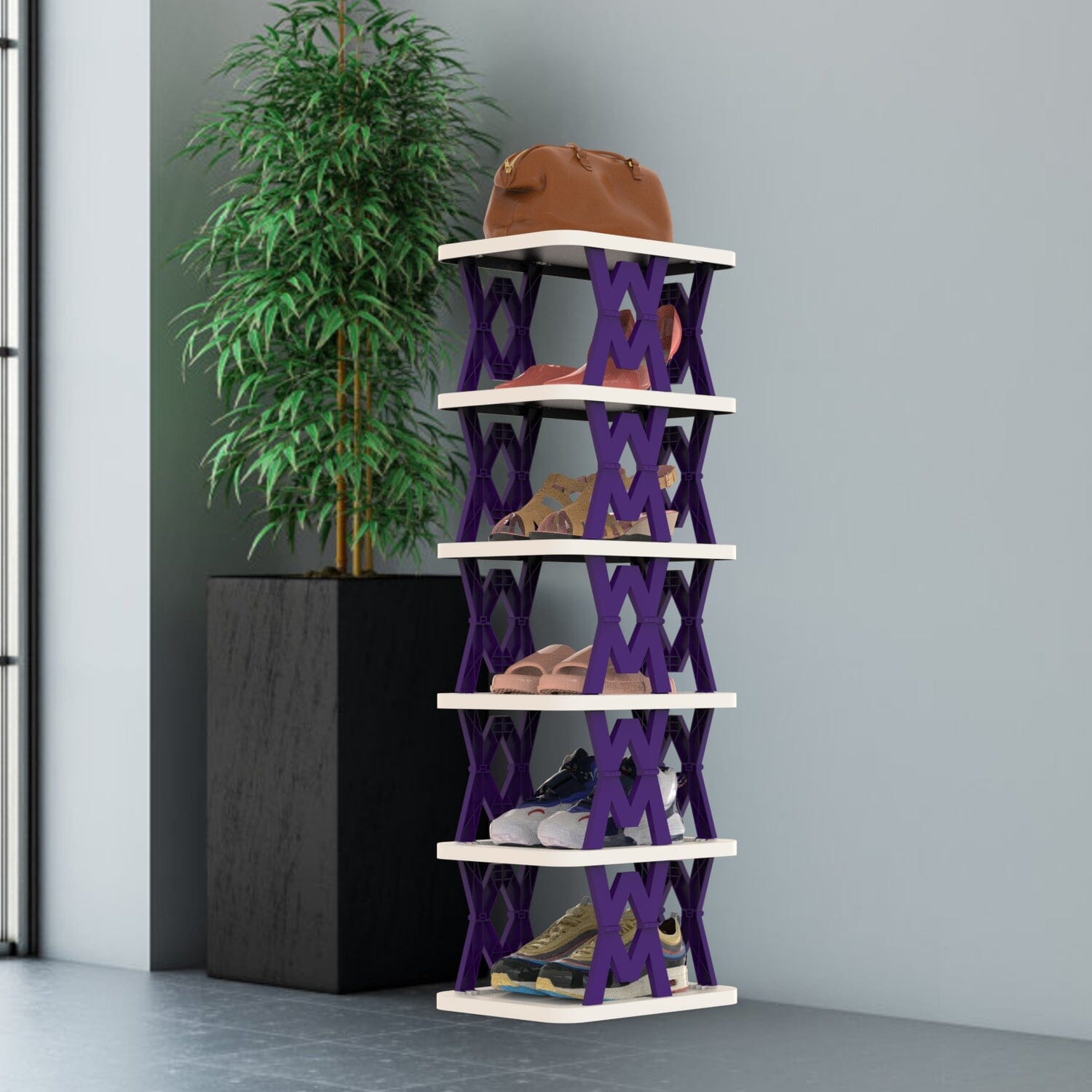 6-Tier Foldable Vertical Shoe Rack Closet & Storage - DailySale