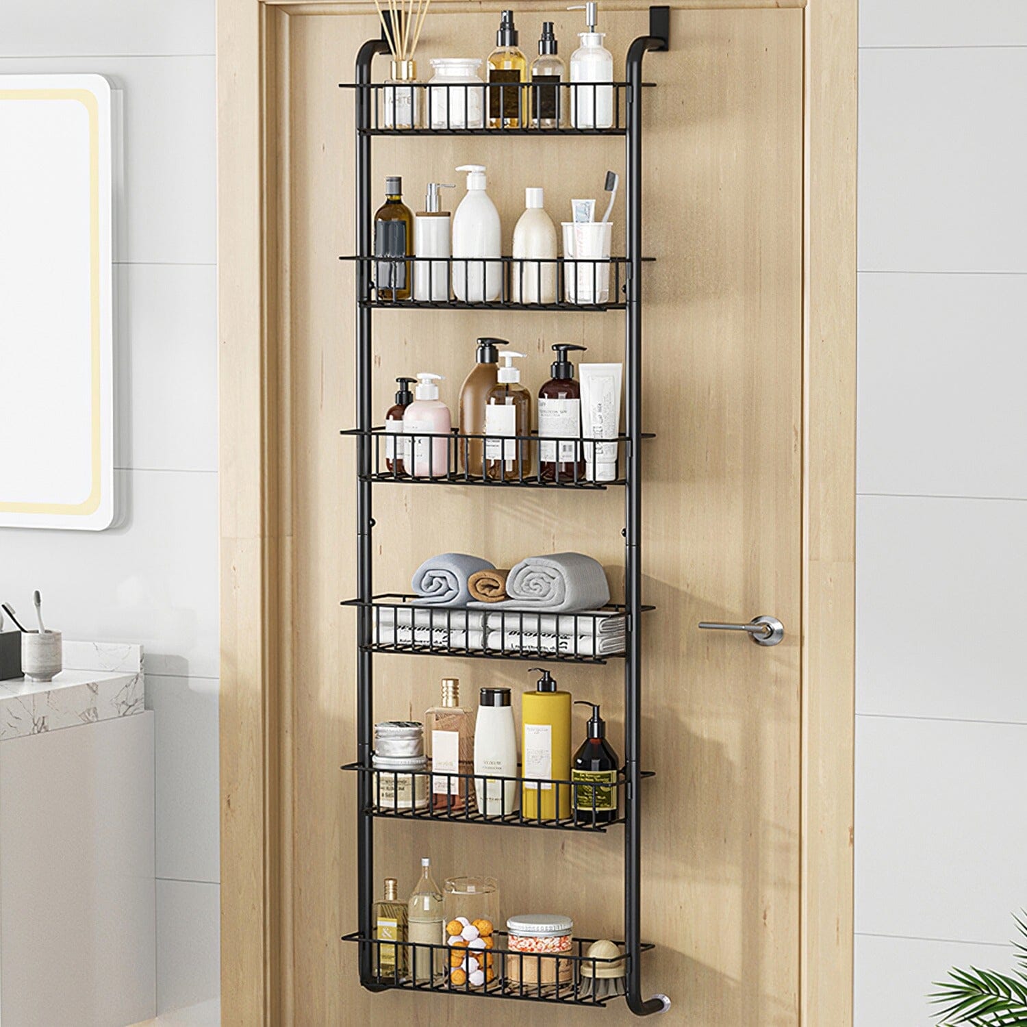 6-Tier Over Door Pantry Organizer Kitchen Storage - DailySale