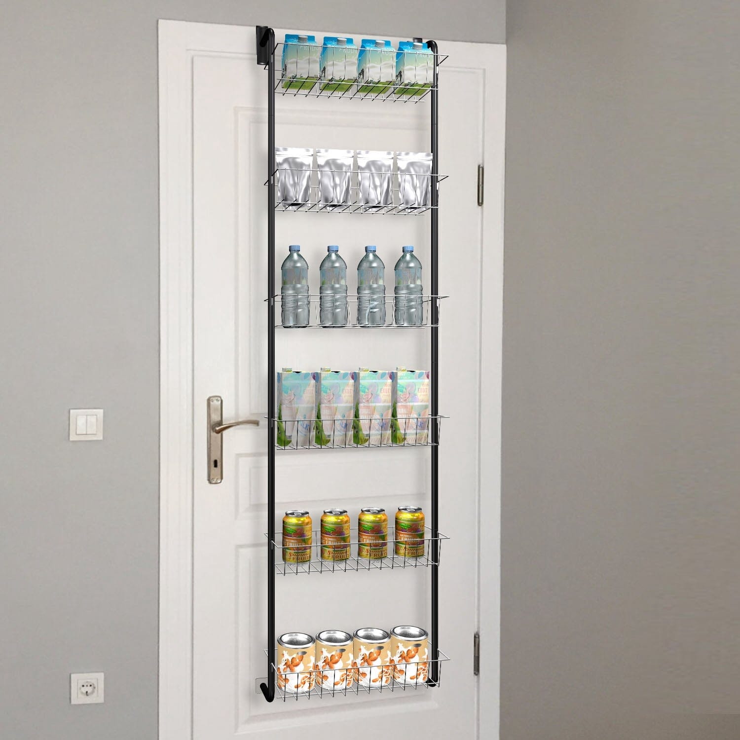 6-Tier Over Door Pantry Organizer Kitchen Storage - DailySale