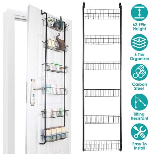 6-Tier Over Door Pantry Organizer Kitchen Storage - DailySale