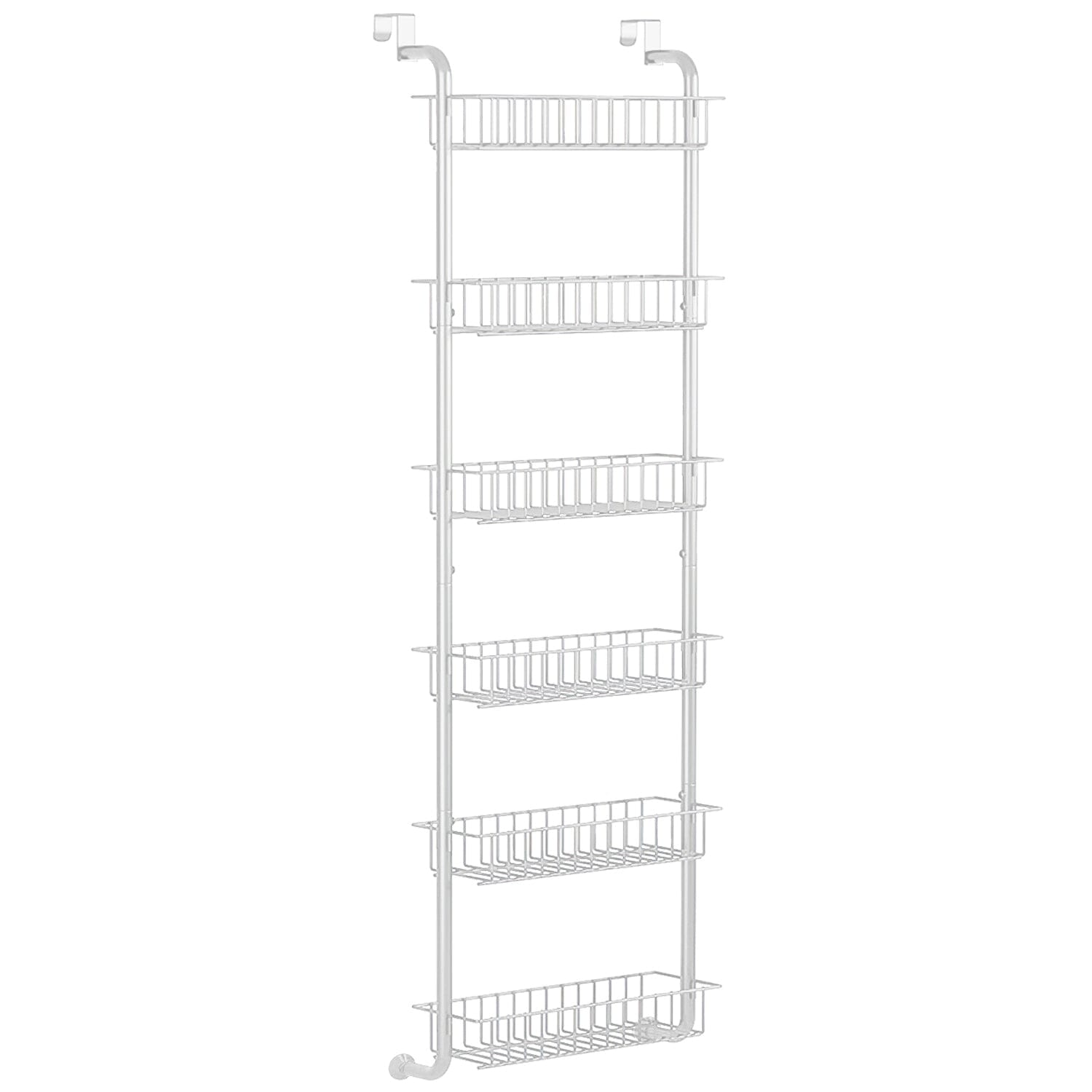 6-Tier Over Door Pantry Organizer Kitchen Storage White - DailySale