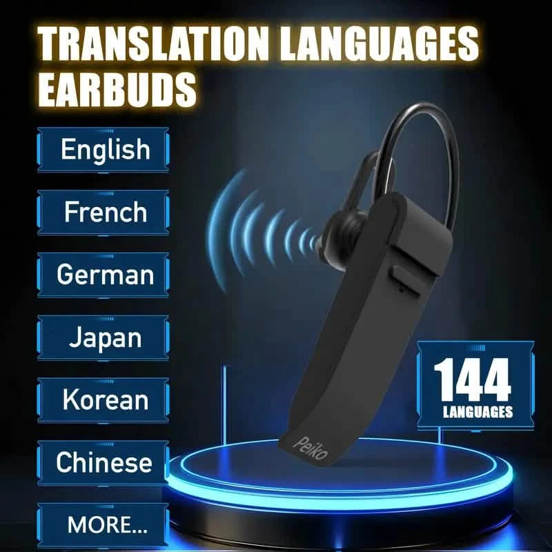 PEIKO World Language Translator Single Earbud – Real-Time Voice Translation