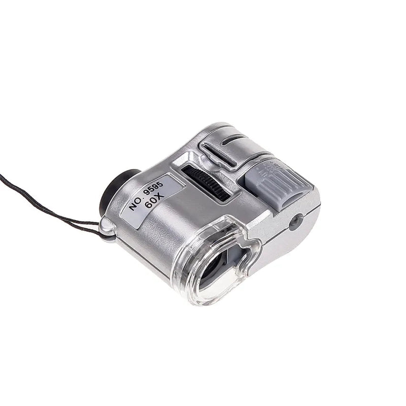 Dropship Mini 60x Microscope Magnifying Glass With LED Light Bag
