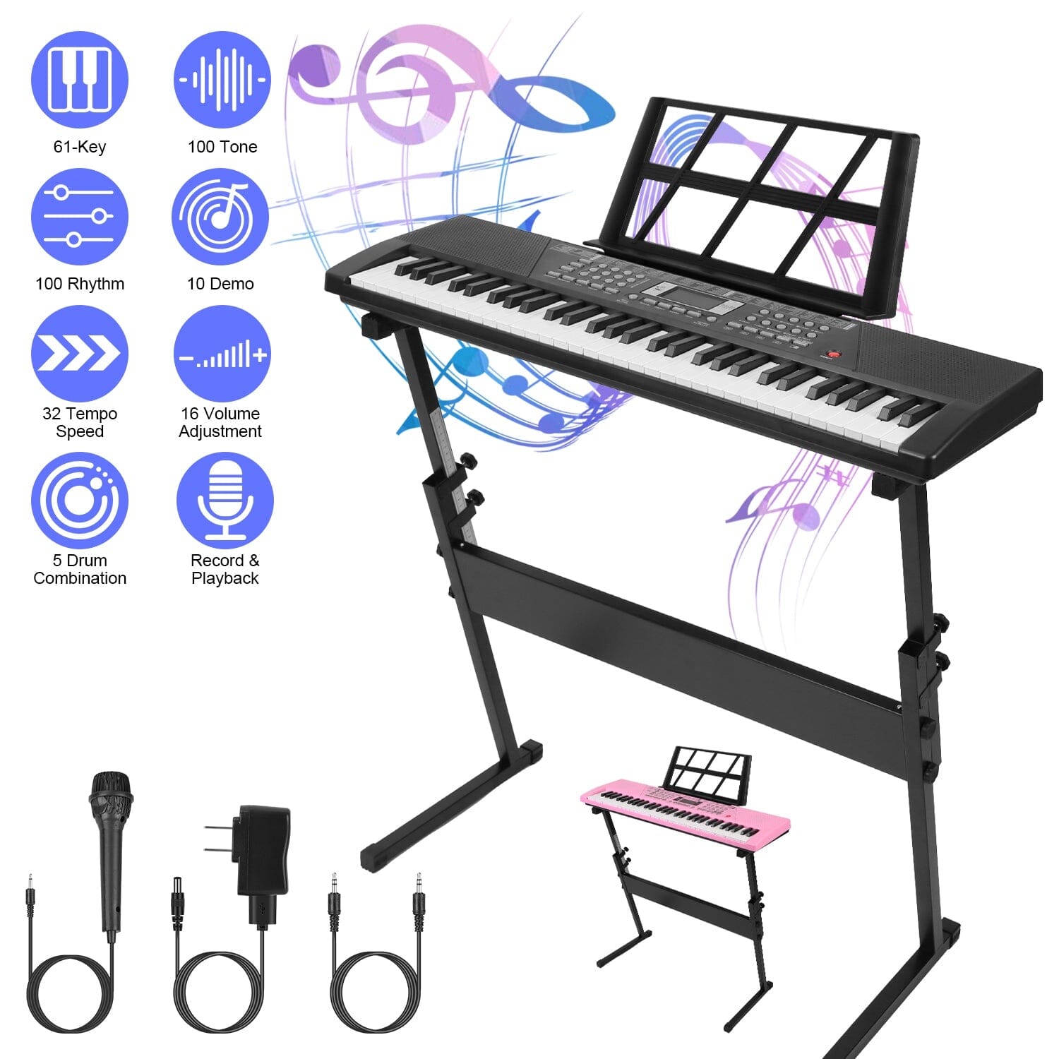 61 Keys Digital Music Keyboard Electronic Piano Toys & Games - DailySale