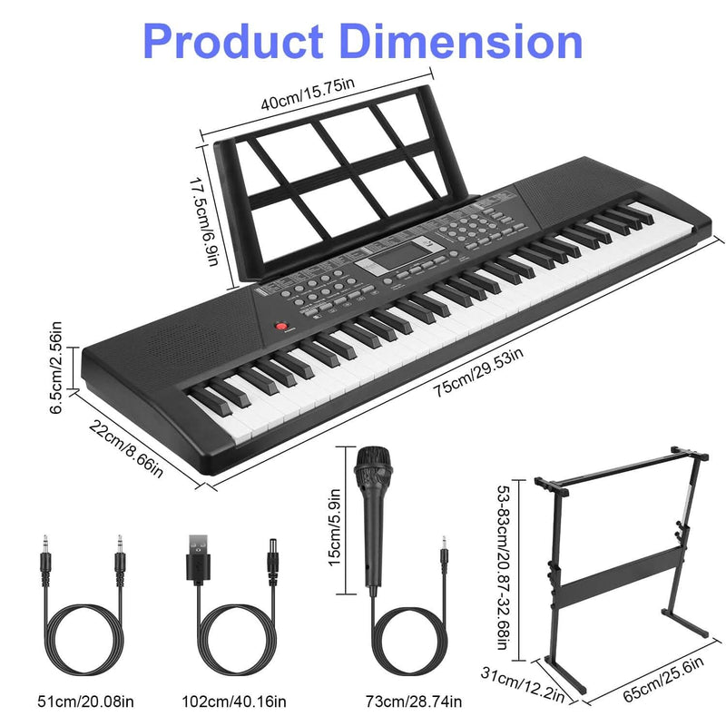 61 Keys Digital Music Keyboard Electronic Piano Toys & Games - DailySale