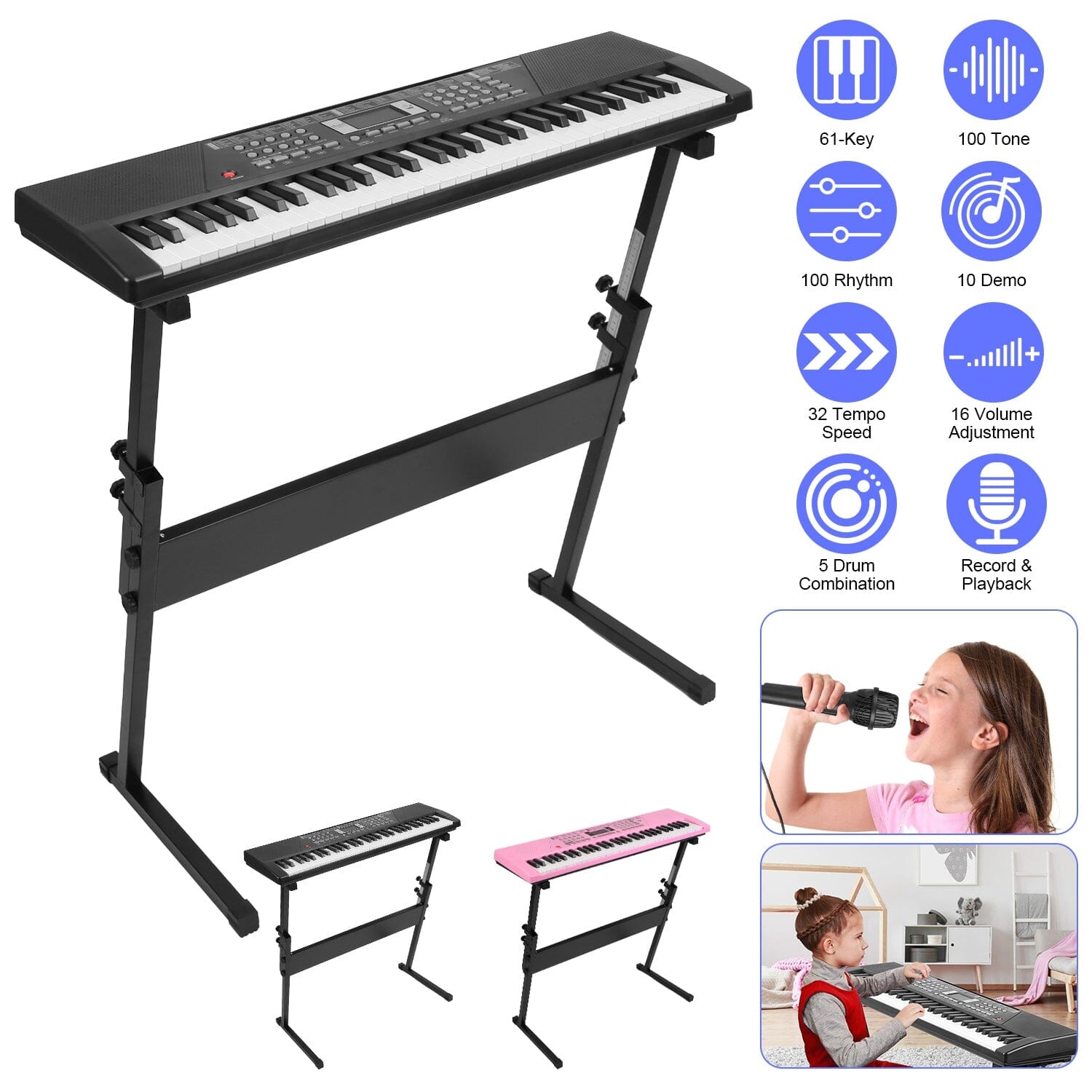 61 Keys Digital Music Keyboard Electronic Piano Toys & Games - DailySale