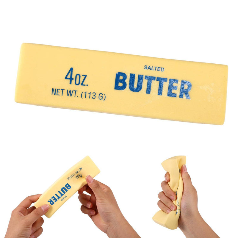 Butter Stick Slow-Rise Squishy Fidget Toy - Realistic Butter Foam Stress Toy for Kids & Adults