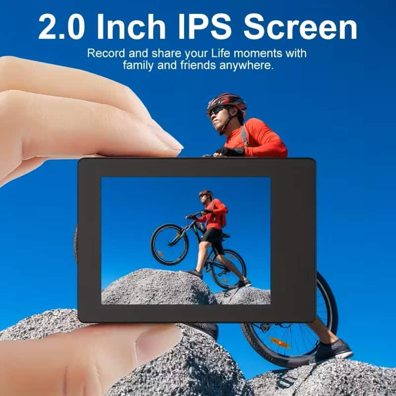 Ultra HD 1080P Action Camera – 140° Wide Angle, Fisheye Lens, LCD Display