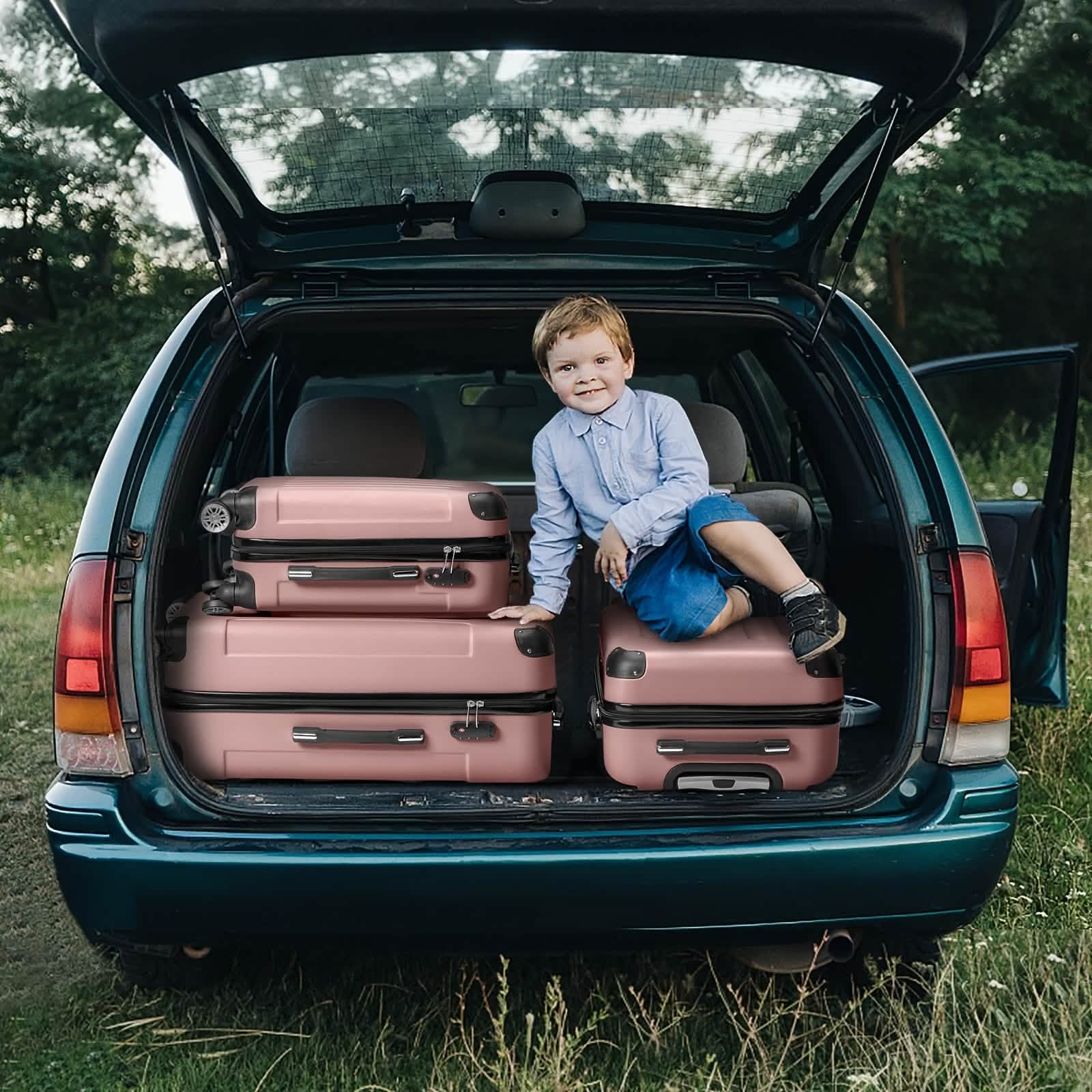 3-Piece Hard Shell Luggage Set with TSA Lock – 20/24/28 Inch | 360° Spinner Wheels