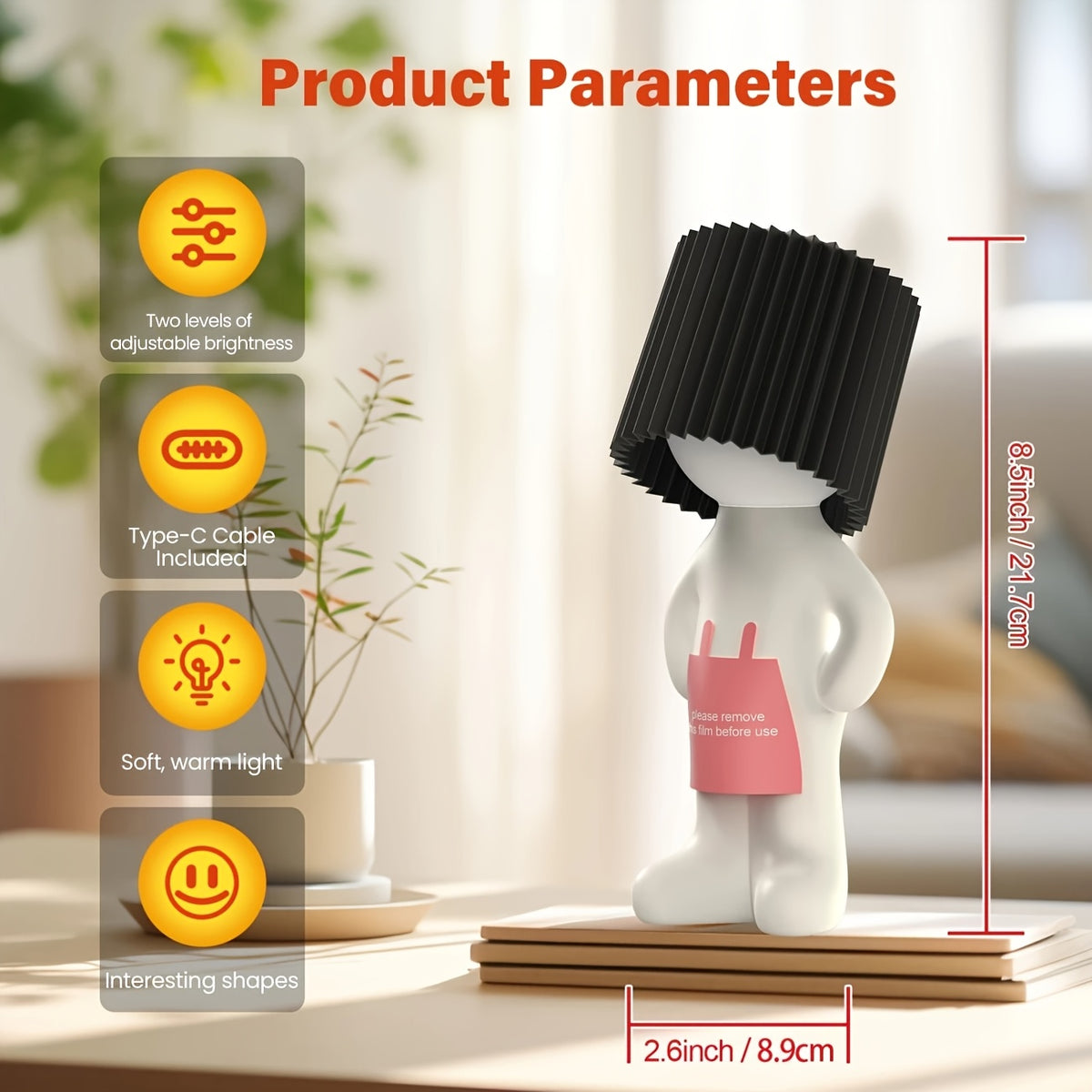 Product parameters and height diagram