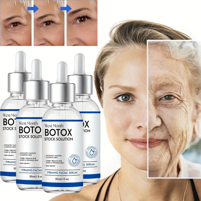 Intensive Anti Aging Botox Facial Serum - Plumps, Firms, Smooths Fine Lines and Wrinkles